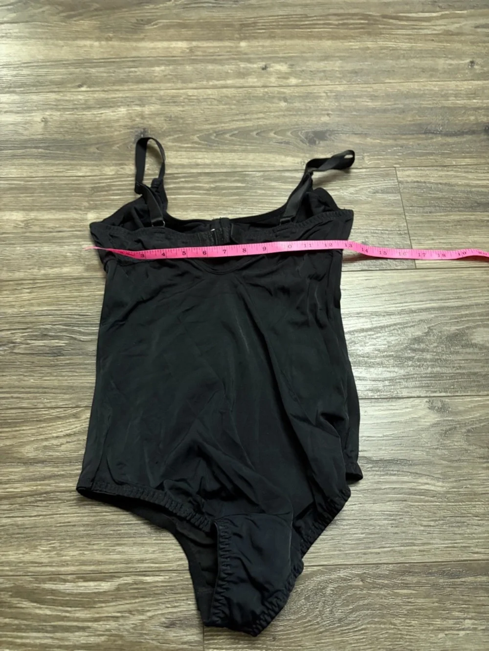 80s/90s European Vintage Marilyn Shapewear Nylon Bodysuit (Black) Size S - Picture 7 of 7